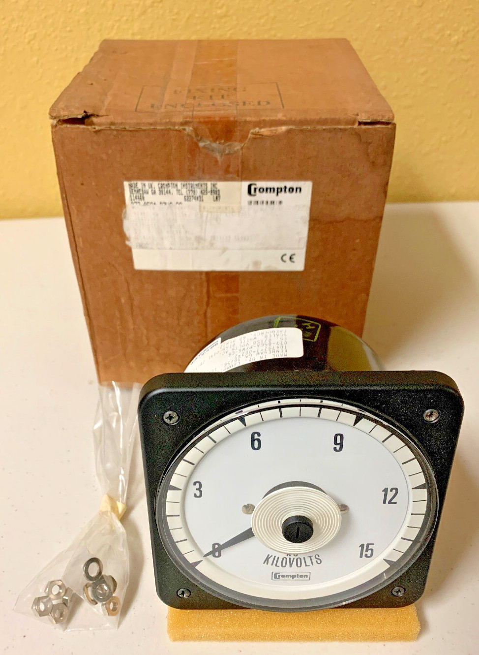 NEW, CROMPTON 077-05GA-PZW6-C6 07705GAPZW6C6 AC VOLTMETER, FREE SHIPPING