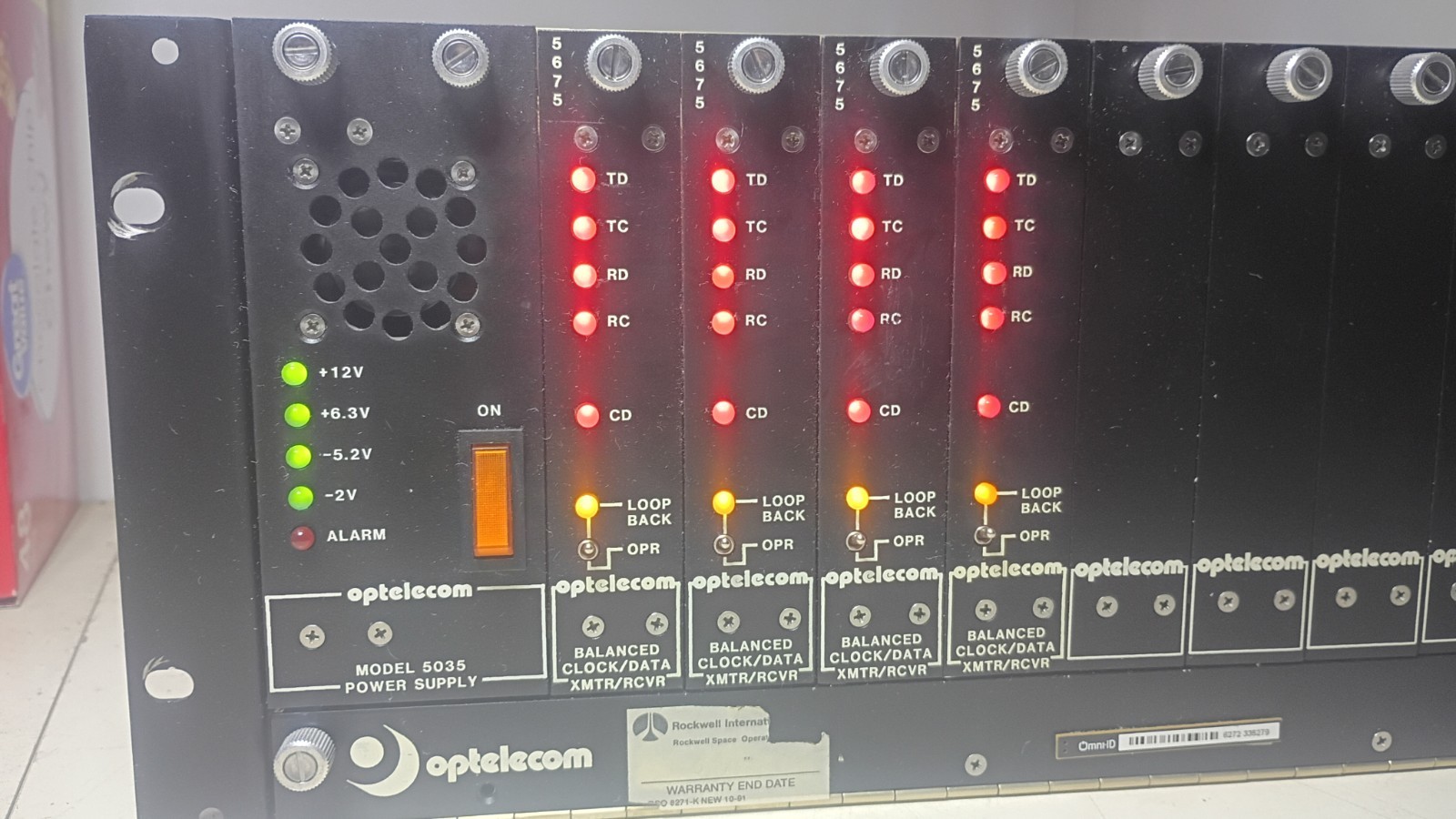 Optelecom System 5000AI Fiber Optic Mil-STD-1553 5MHz Ref. Clock