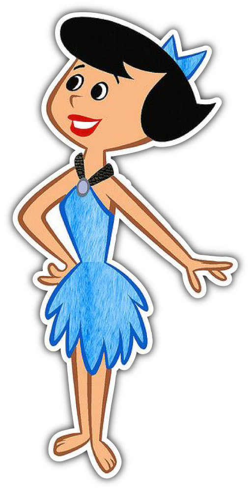 Betty Rubble The Flintstones Cartoon Car Bumper Sticker Decal- 3'' or 5''