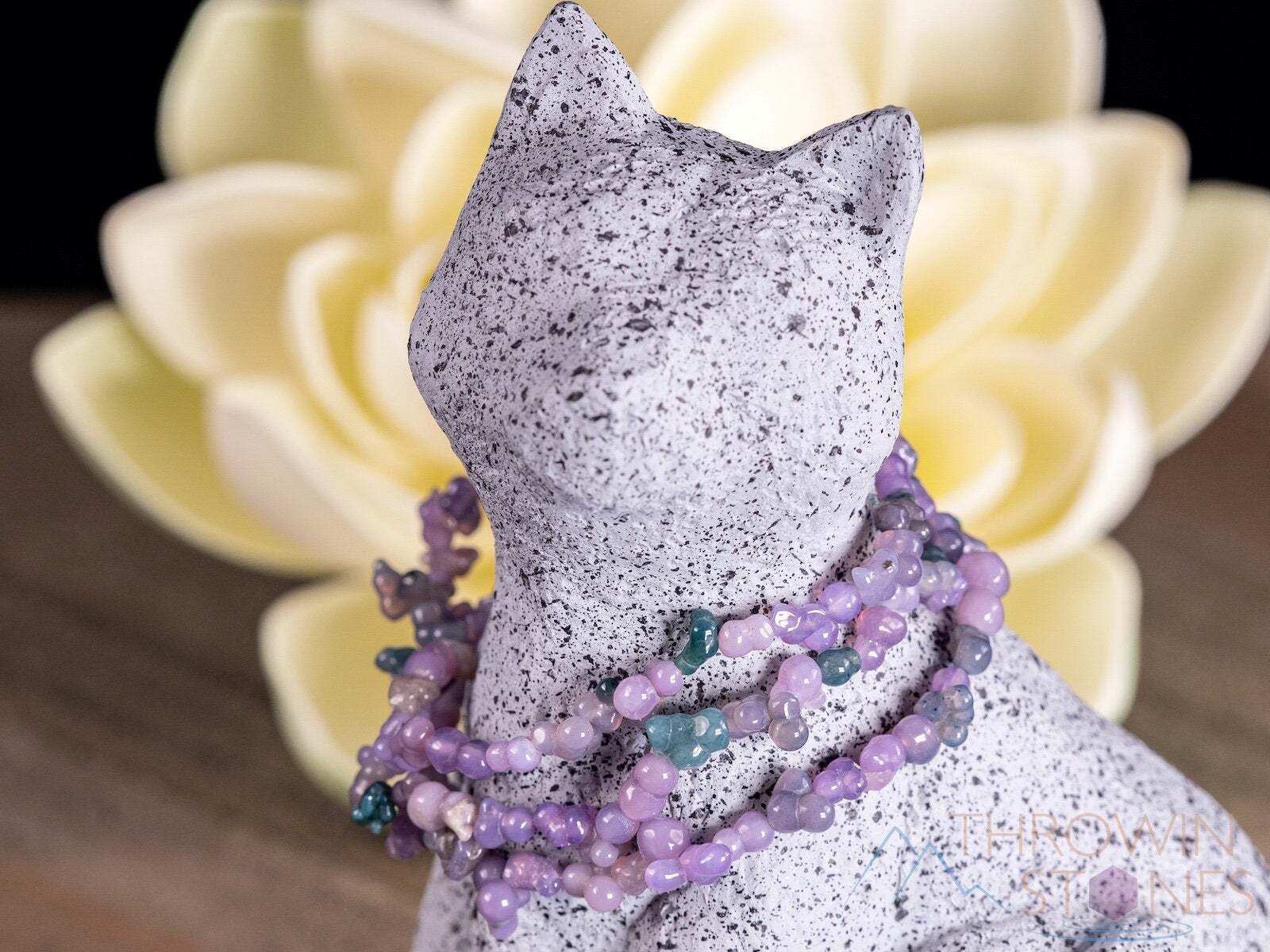 GRAPE AGATE Crystal Bracelet - Tumbled Beads - Beaded Handmade Jewelry, E1716