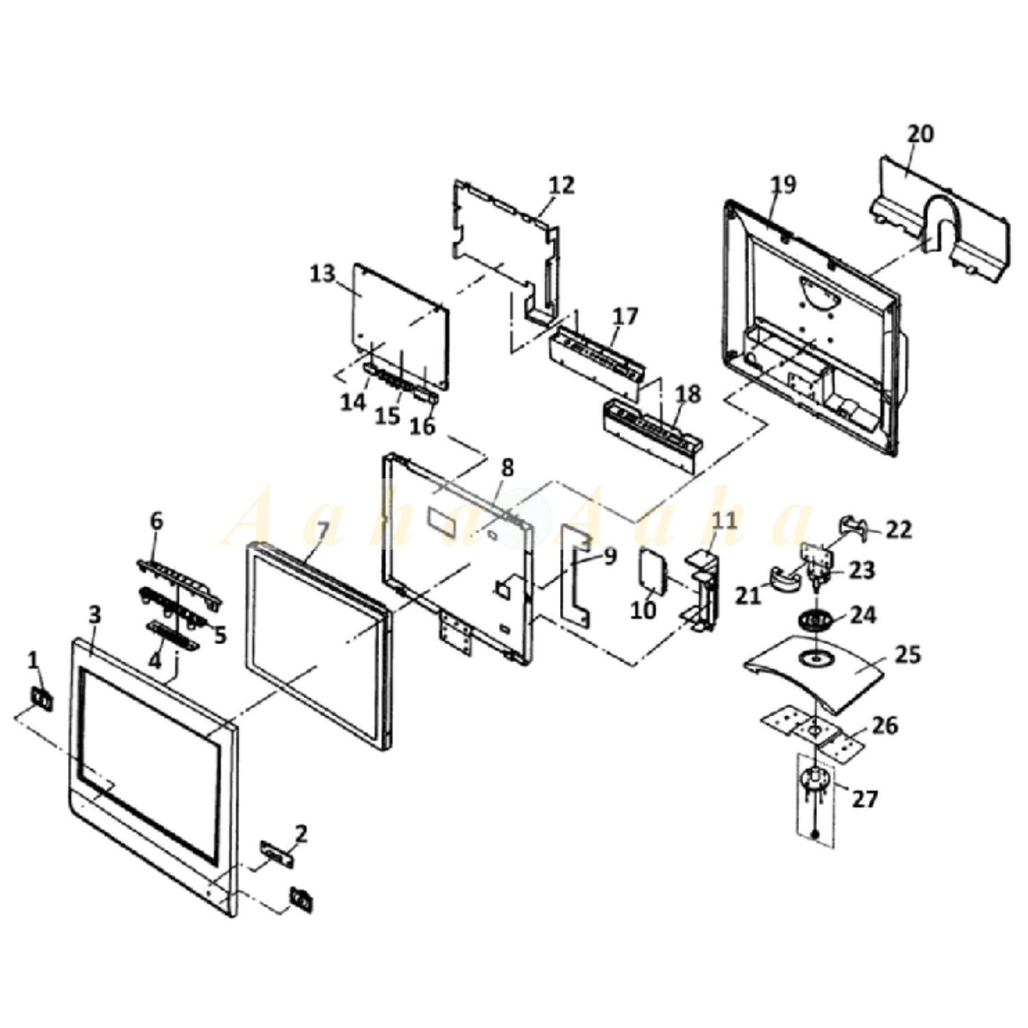 6D102 Monitor Display Panel 7834-71-7001 for Komatsu Excavator PC200-6 PC200LC-6