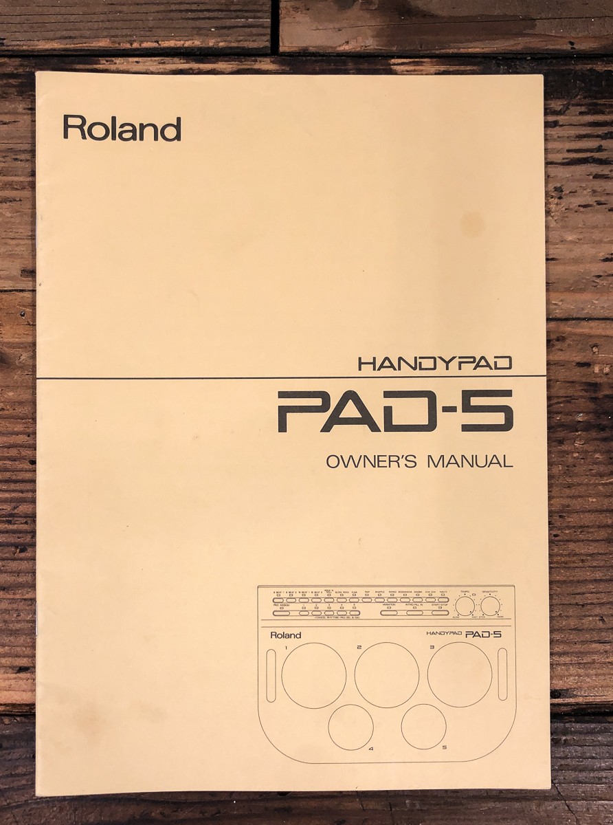 Roland PAD-5 HandyPad Owners / User Manual *Original*