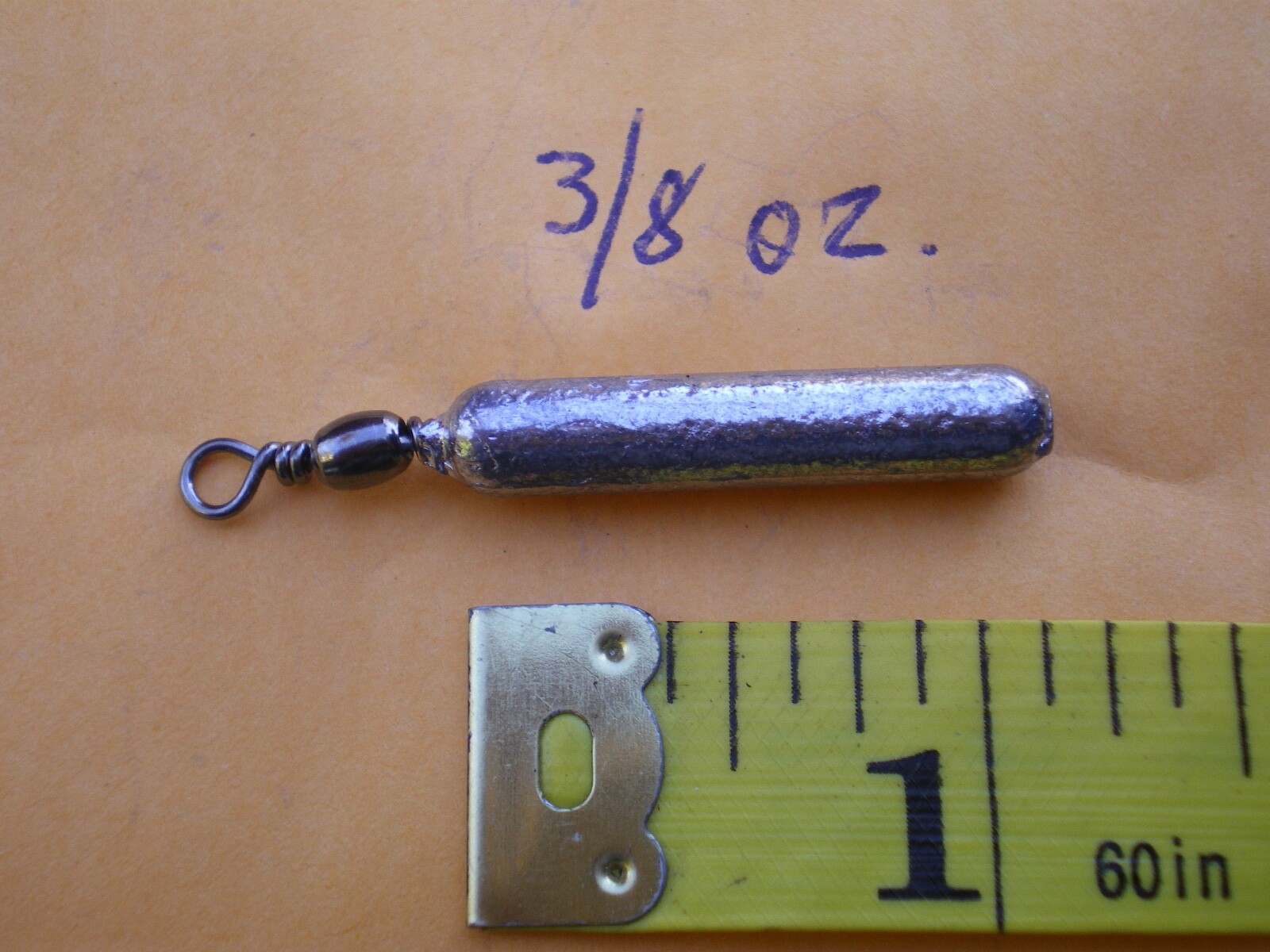 50 PCS. BOTTOM BOUNCER PENCIL SINKER 3/8 OZ. W/#7 BLACK BARREL SWIVEL
