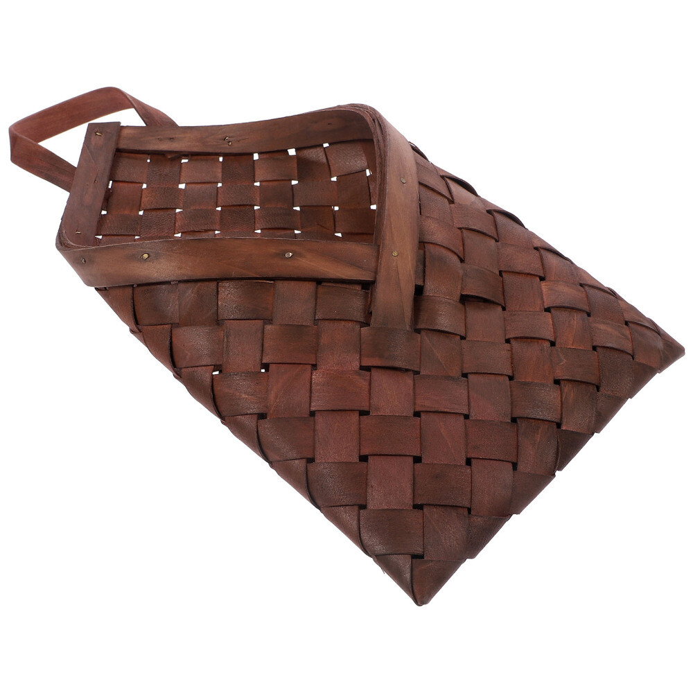 Wall Storage Hanging Basket Small Kitchen Baskets Wood Decorative