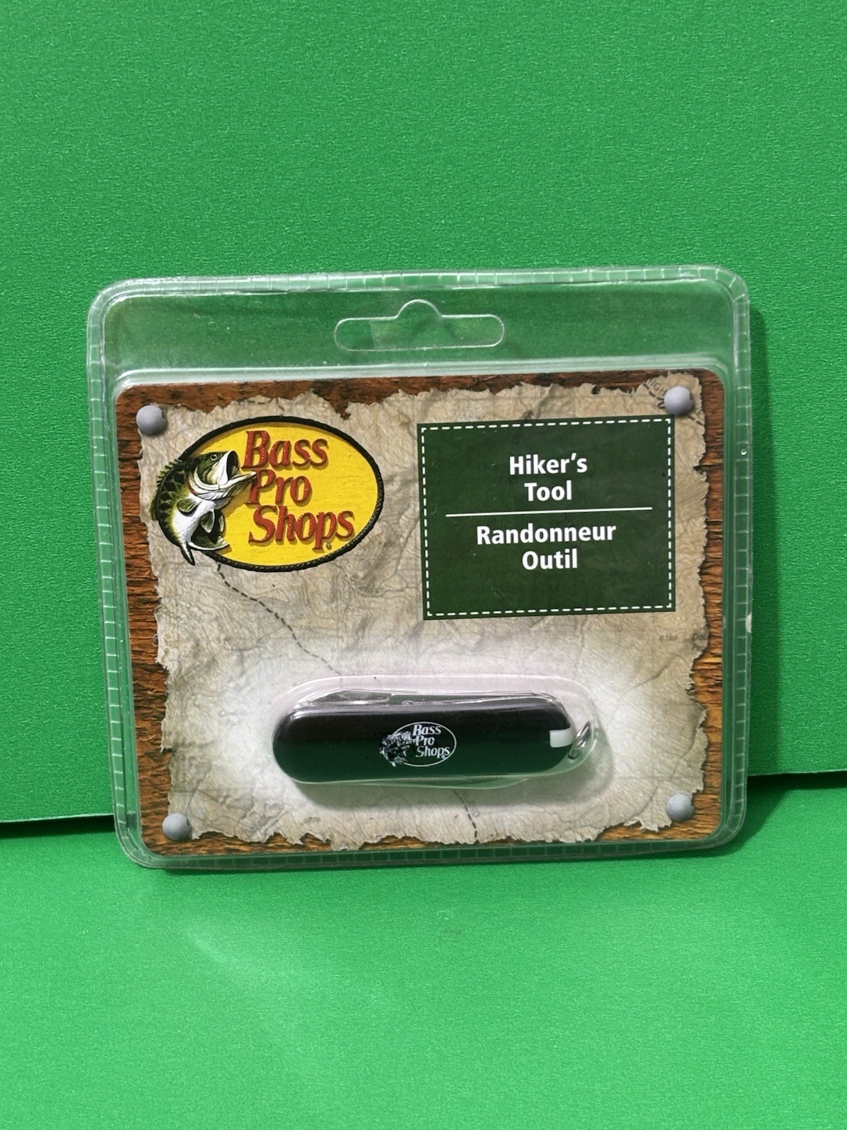 Bass Pro Shops Black Hiker's Tool Stainless Steel with Plastic Handle New Sealed