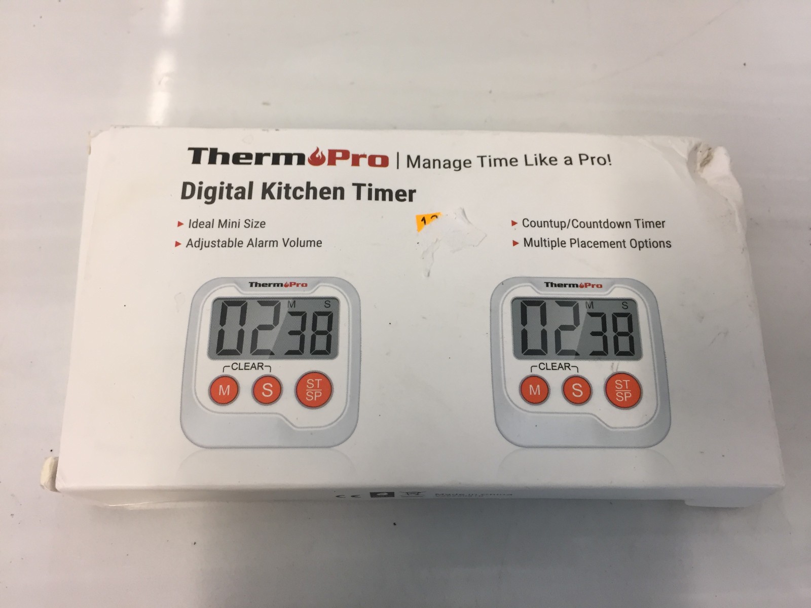 ThermoPro TM03W-2 Digital Kitchen Timer 2-Pack