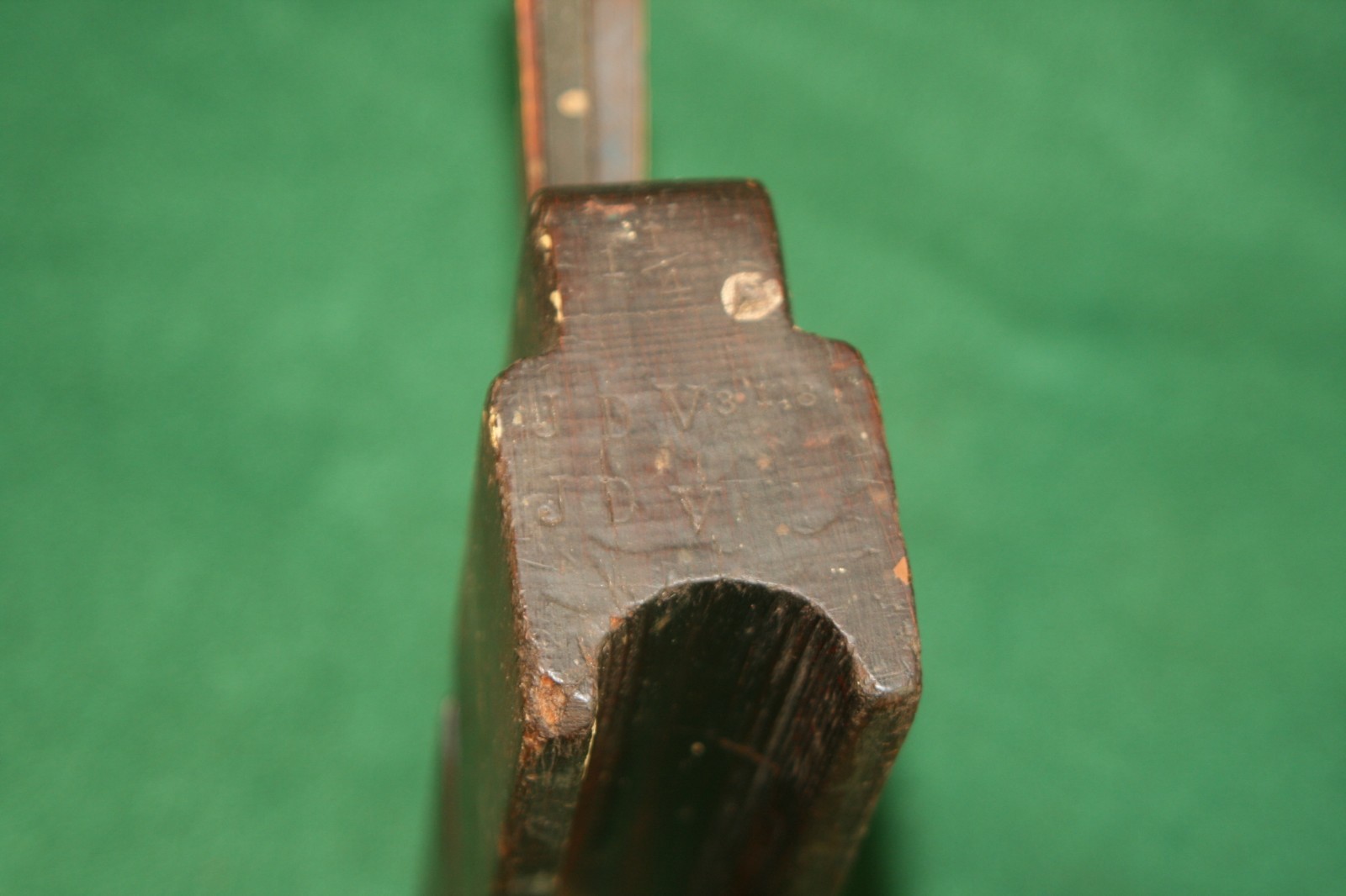 Antique Owasco Tool Co 1875 Two Iron 1-1/4" Nosing Plane INV#BD05