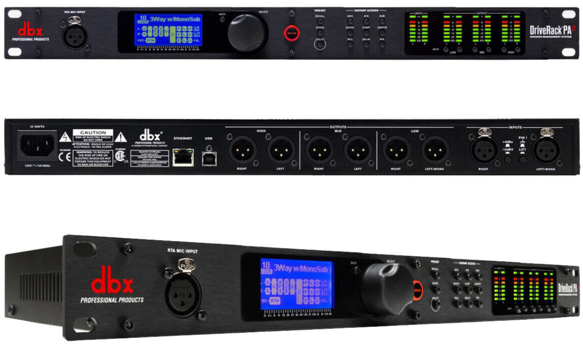 DBX DriveRack PA2 Loudspeaker Management System With EQ And Crossover Control