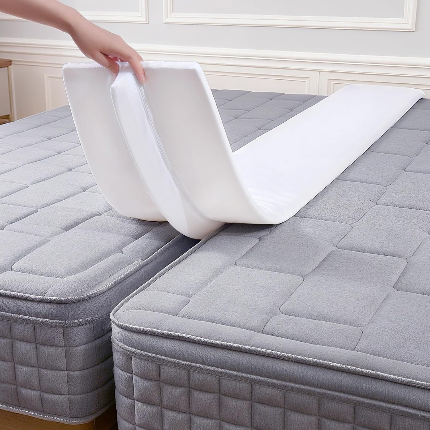 Split King Gap Filler for Adjustable Bed, Twin to King Bed Converter,Bed Gap