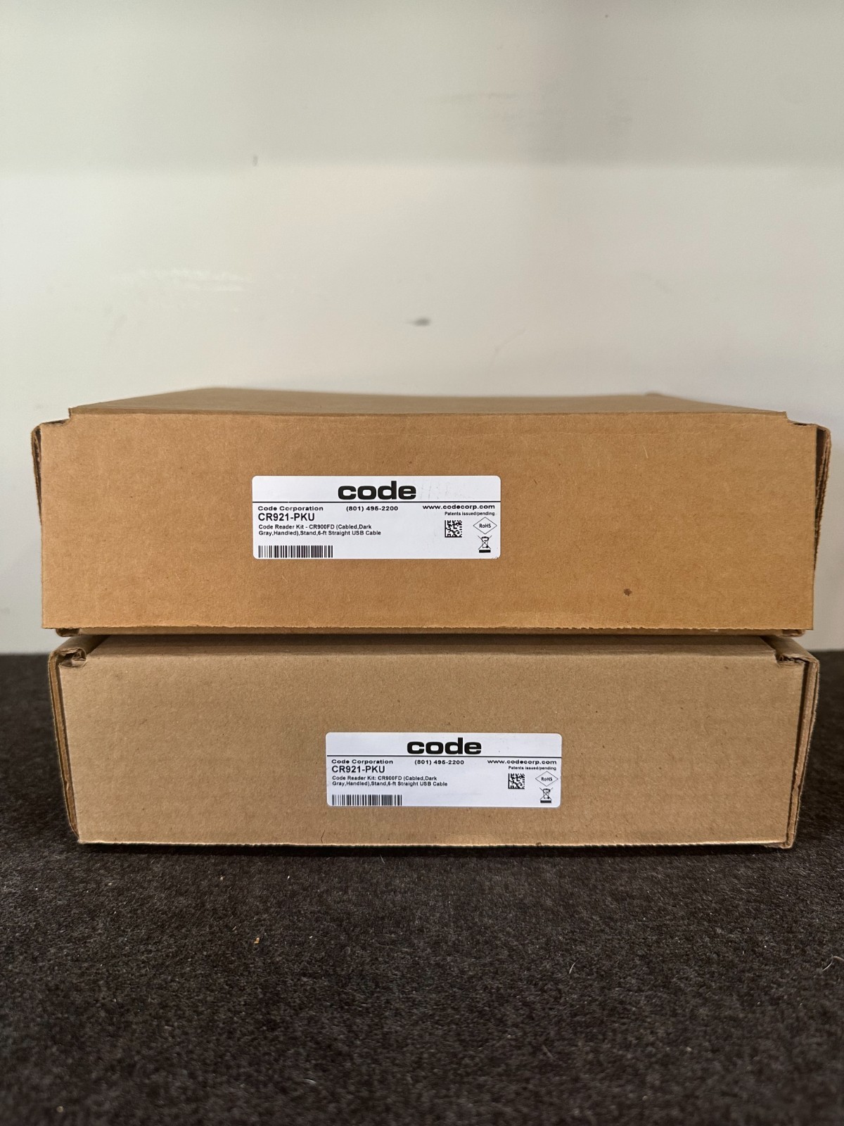 Code CR921 (2x) USB Barcode Scanner Units with flexible stand New Open Box
