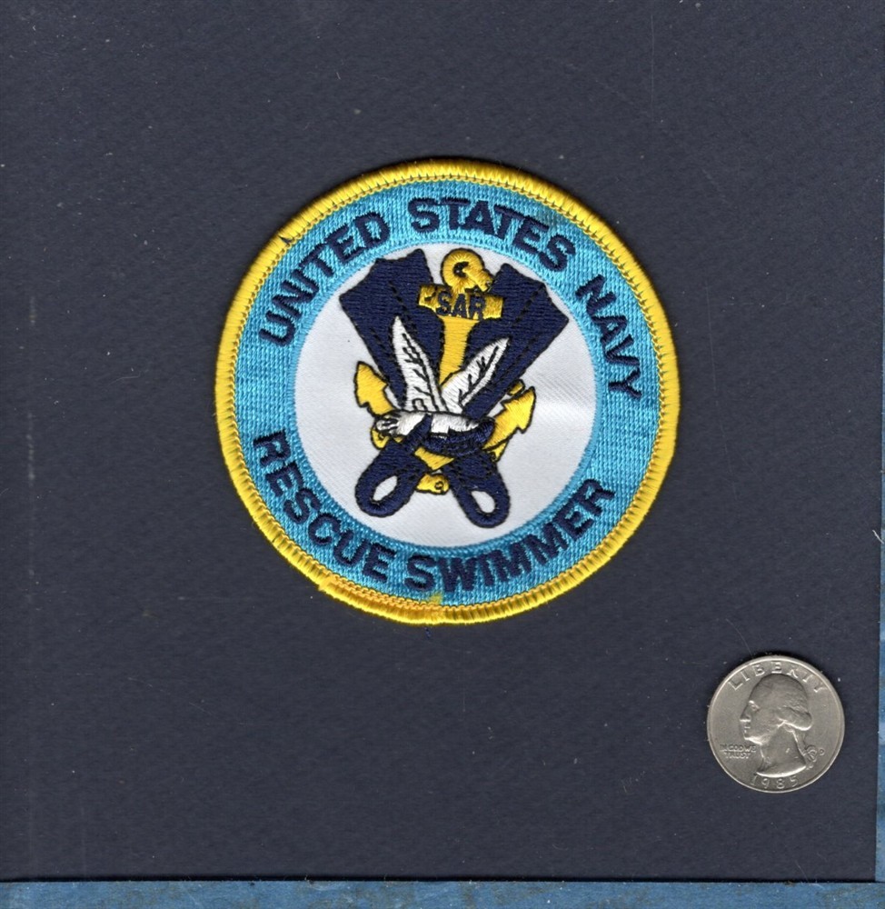 US NAVY SAR SEARCH & RESCUE NAC Swimmer Squadron Aircrew 3" Patch