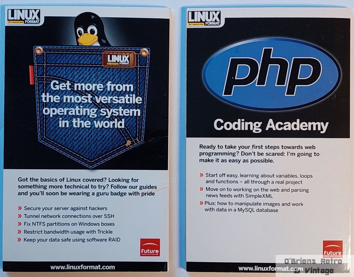 2 x Books from Linux Format - Coding Academy & Pocket Guide - 2010 & 2011