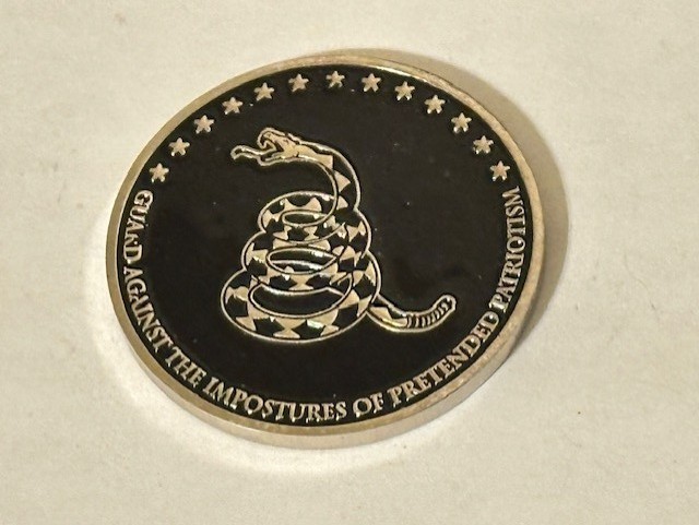 Challenge Coin - Guard against the impostures of pretended patriotism
