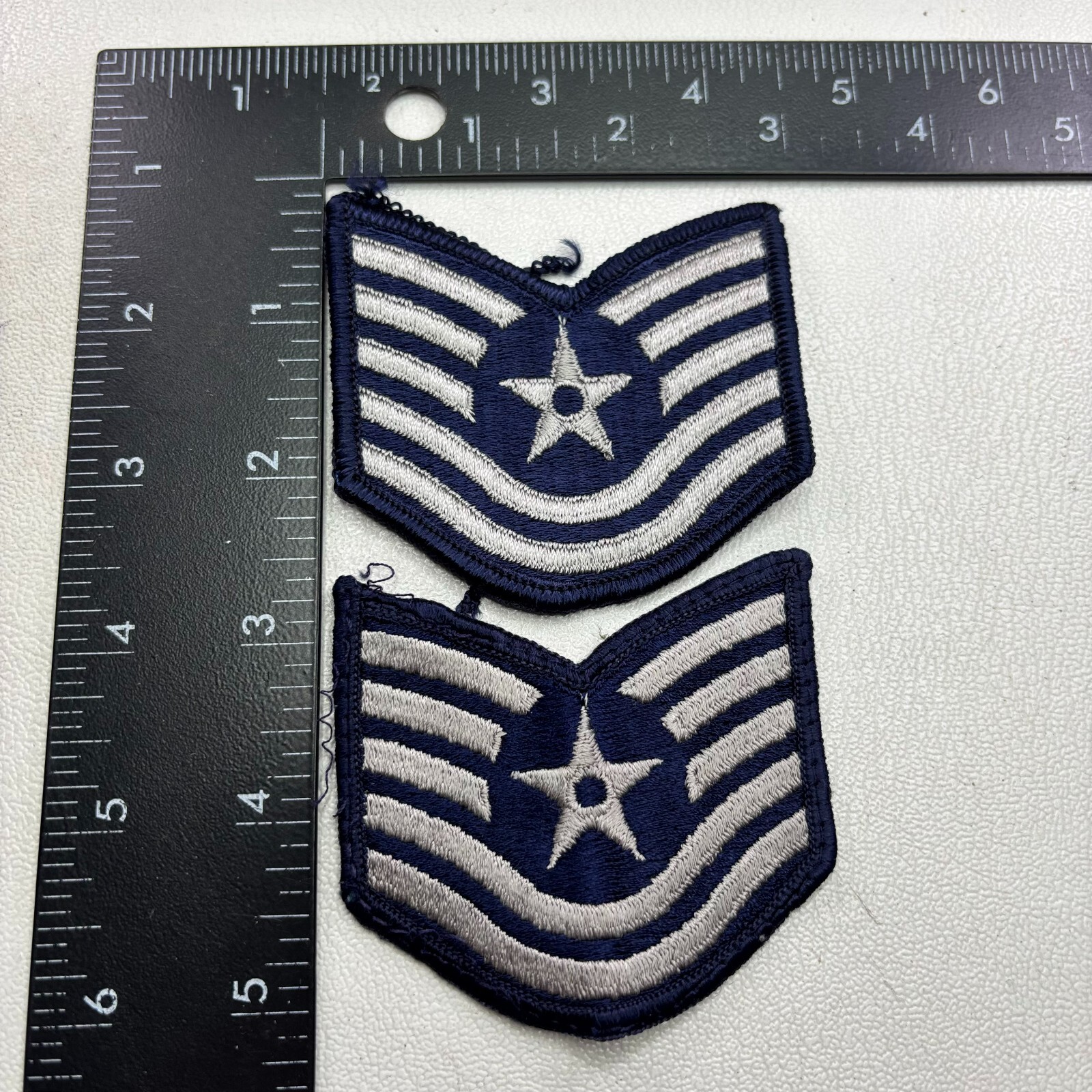Vtg SMALL SIZE 2 Patches USAF Air Force TECHNICAL SERGEANT RANK Patch Lot 52Z8