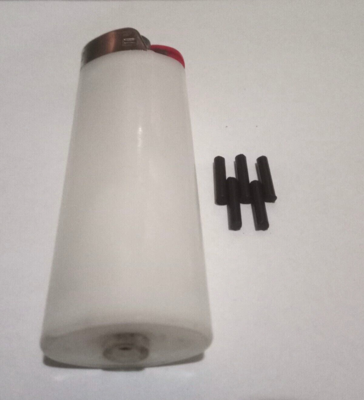 Custom Handmade Refillable Bic Lighters : Semi Transparent White w/out Bic logo