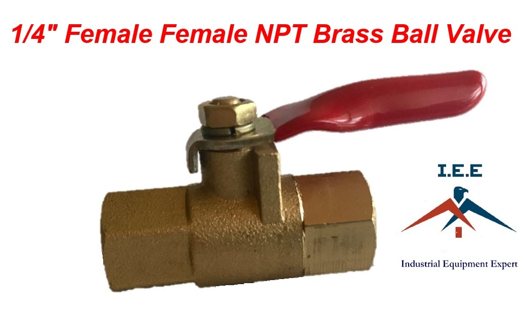 1/4" Female Female NPT Brass Ball Valve Water Moisture Air Tank Drain Shut Off