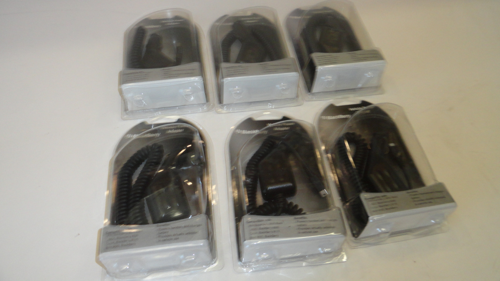 dd5:  Lot of 6 New Blackberry Car Adapters ASY-09824-001