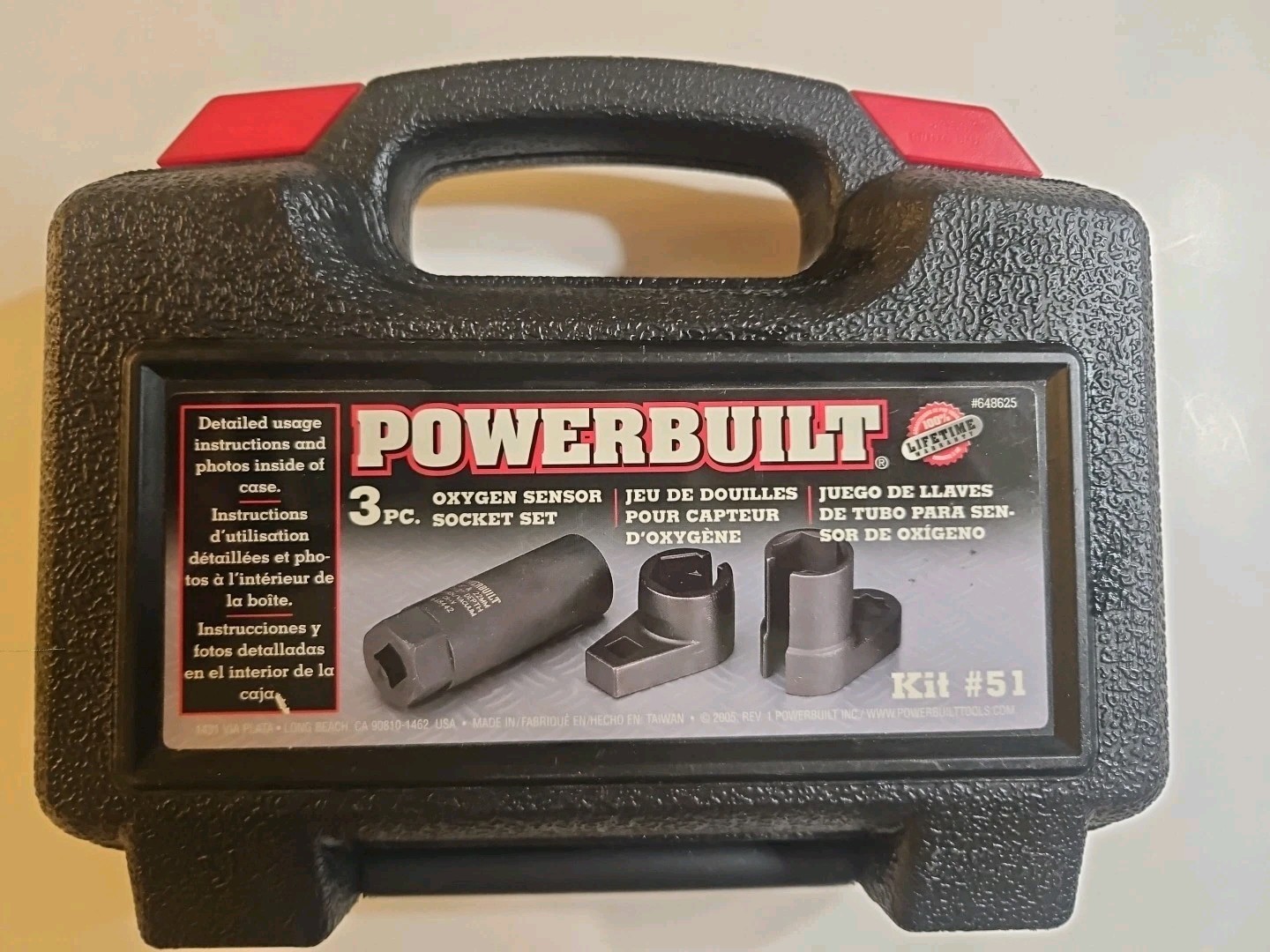 Powerbuilt 3 Piece Oxygen Sensor Socket KIT #51
