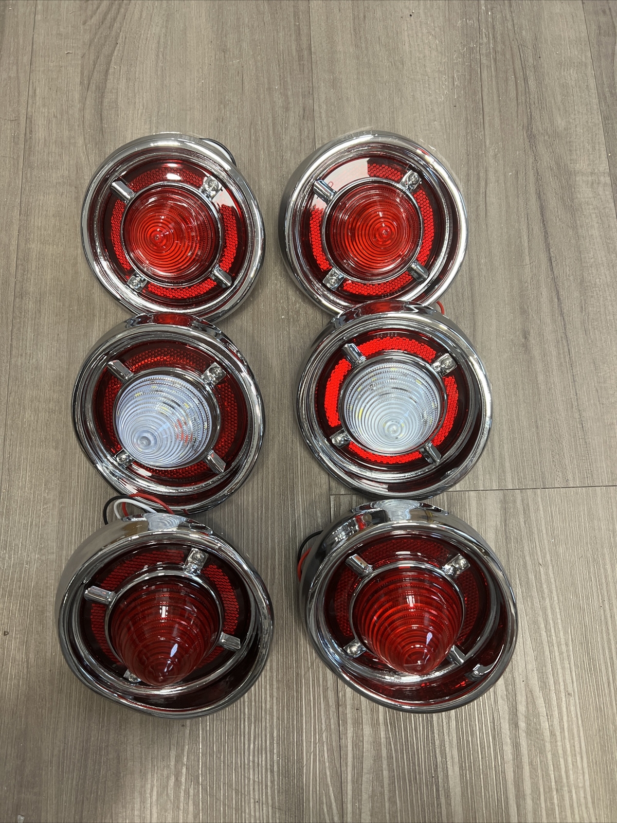 1961 Impala Ful-Size LED Tail Light & Back up lens Assembly Set