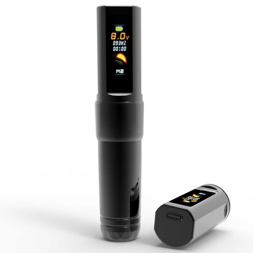 Professional Tattoo Gun Detachable Rechargeable Battery Clear LED Display