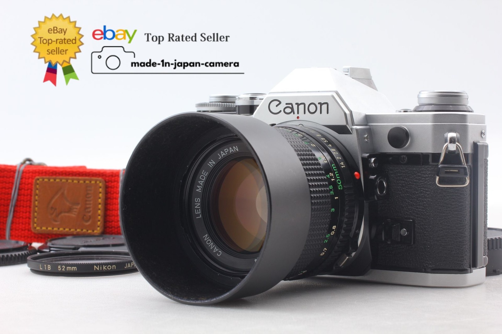 *MINT w/Hood* Canon AE-1 35mm Film Camera New FD NFD 50mm f/1.4 Lens From JAPAN