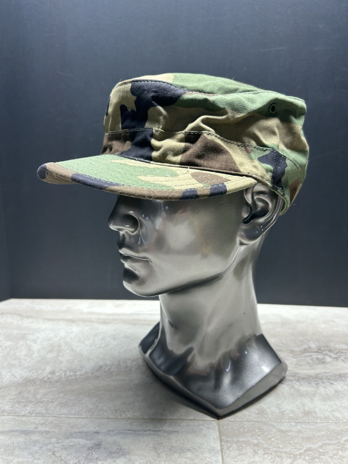 US Military Woodland Camo Camouflage USGI Patrol Cap Hat Cover 7 1/4 Atlas