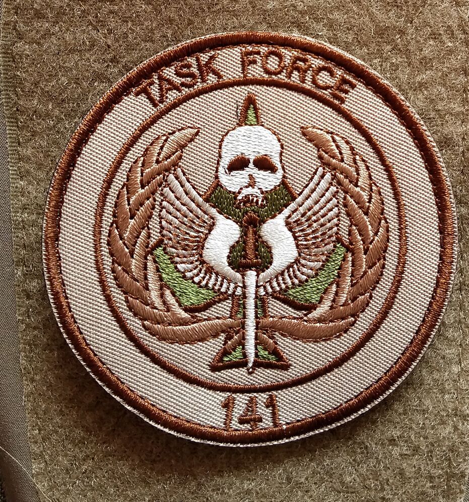 4PCS CALL OF DUTY TASK FORCE 141 TACTICAL HOOK&LOOP PATCH EMBROIDERED BADGE