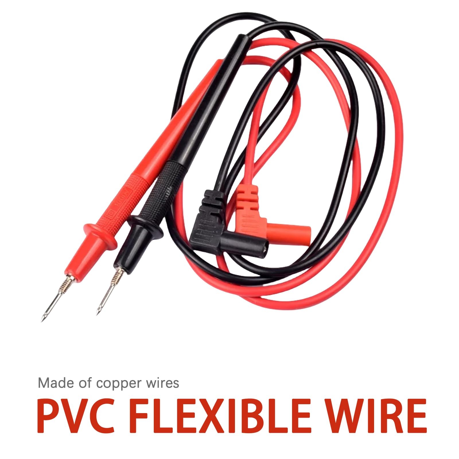 Bectyton 2Pcs Multimeter Test Leads, 1000V10A Leads Black and Red