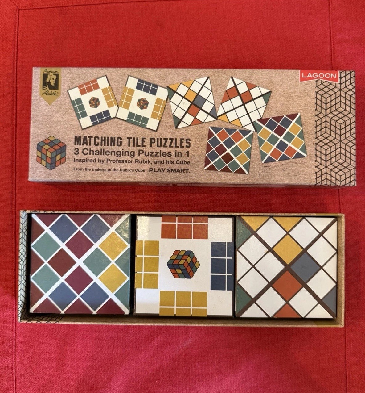 Lagoon Rubik Matching Tile Puzzle-Challenging 3 In 1 Puzzles Complete