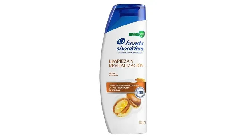 Head & Shoulders Aceite De Argán Limpieza Y Revitalización | 180ml (TRAVEL SIZE)