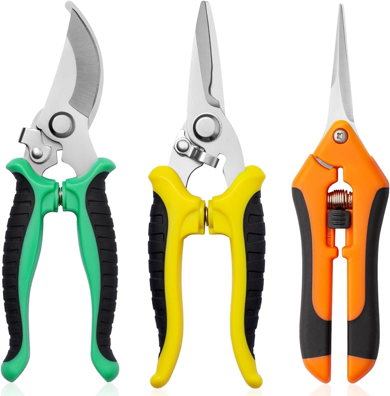 Garden Pruning Shears 3 Pack Gardening Shears Garden Scissors Stainless Steel