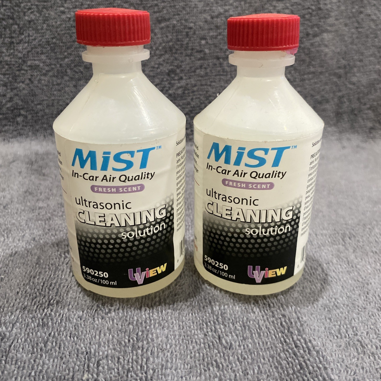2  MIST Ultrasonic Cleaning Solution. Uview Mist 590250. Fresh Scent.