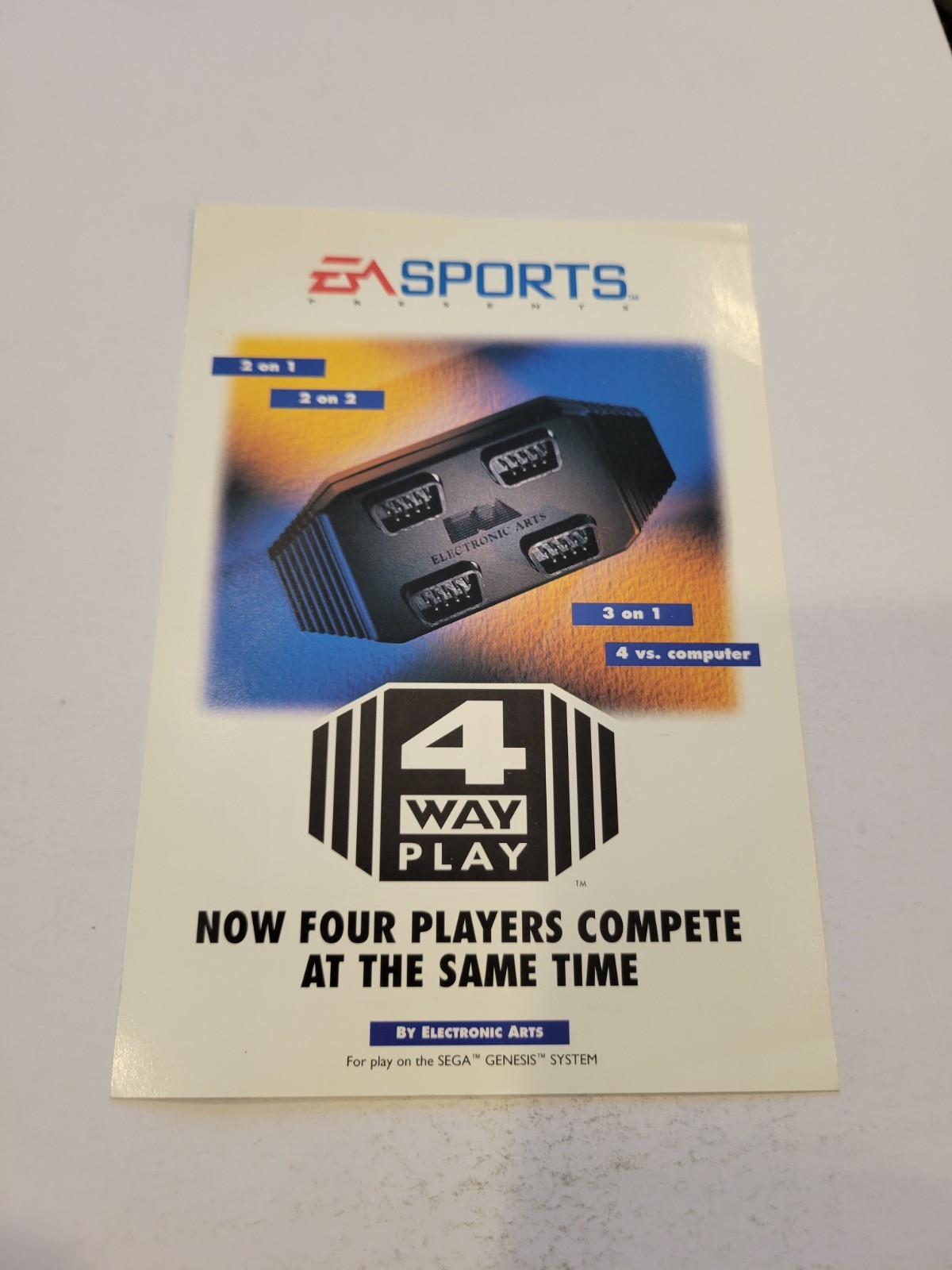 4 way play sega genesis insert