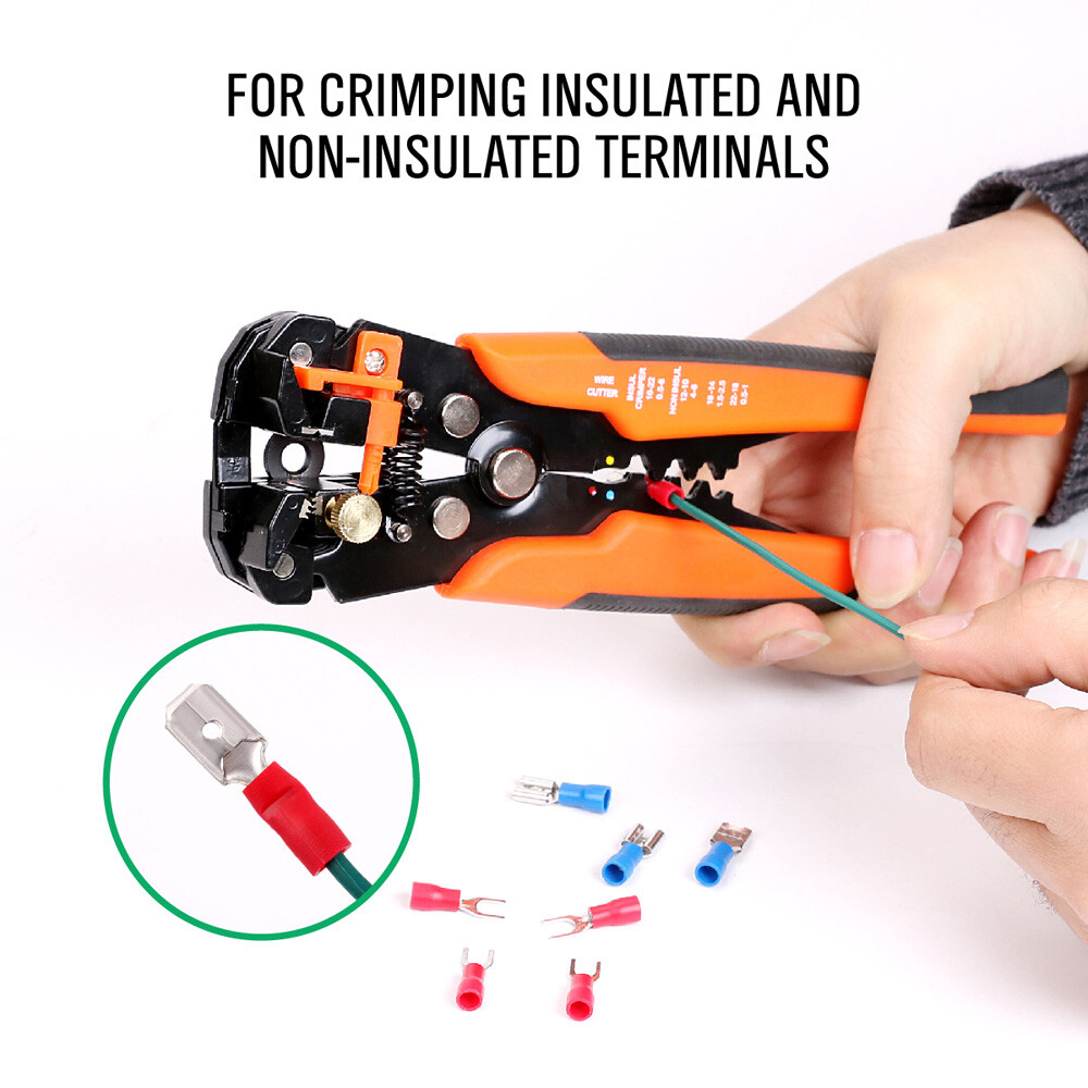 8" Self-Adjusting Wire stripper Cable Cutter Crimper Electricians Crimping Tool