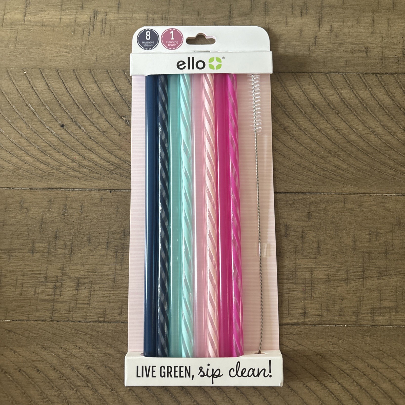 Ello Impact Tumblers Plastic Reusable Straws 8 Pack