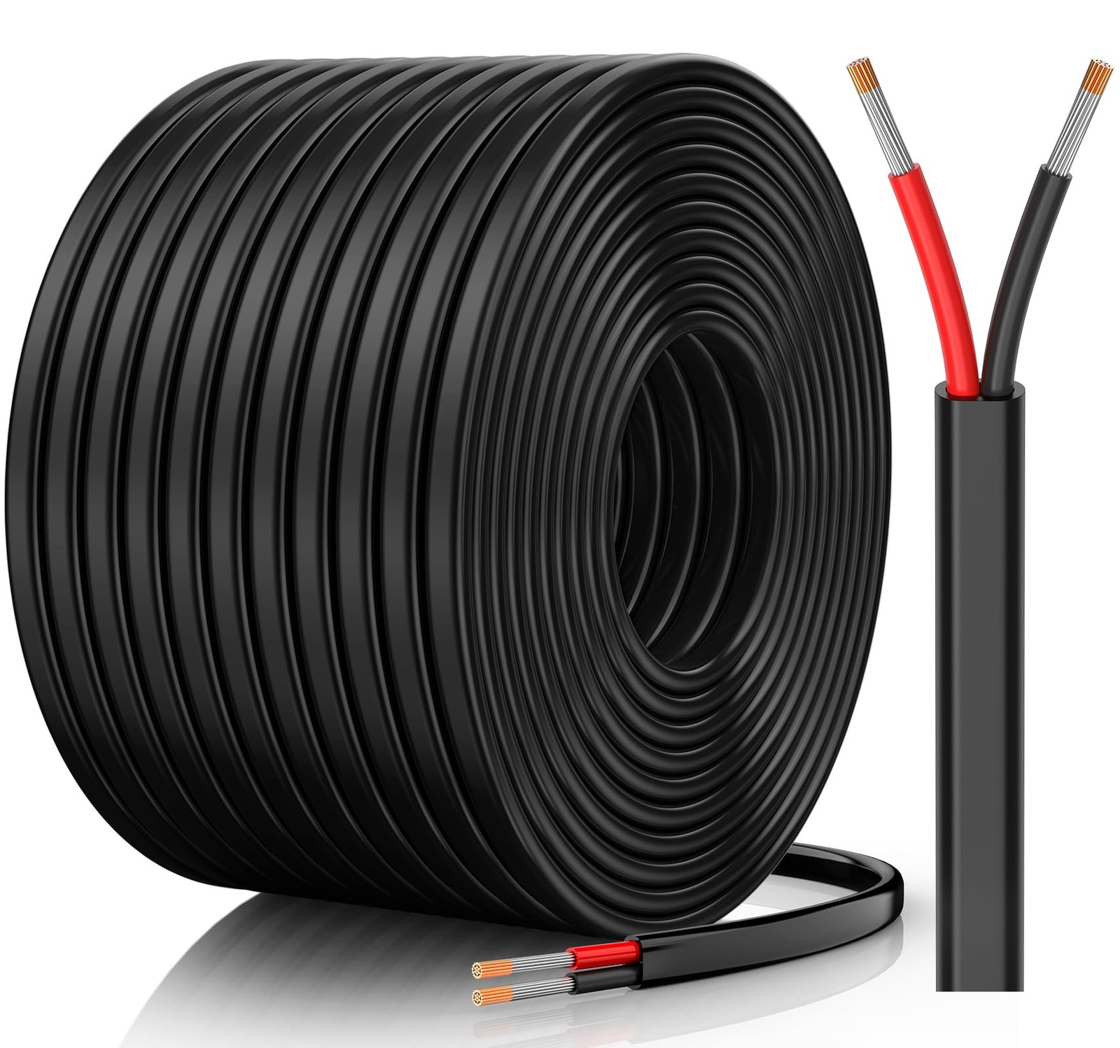 18 Gauge 18 AWG 2 Conductor Wire 18/2 Cord 100FT for Automotive Marine LED