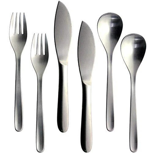 Sori Yanagi 1250 Flatware Cutlery 6pc Set Table Knife Fork Spoon Stainless Matte