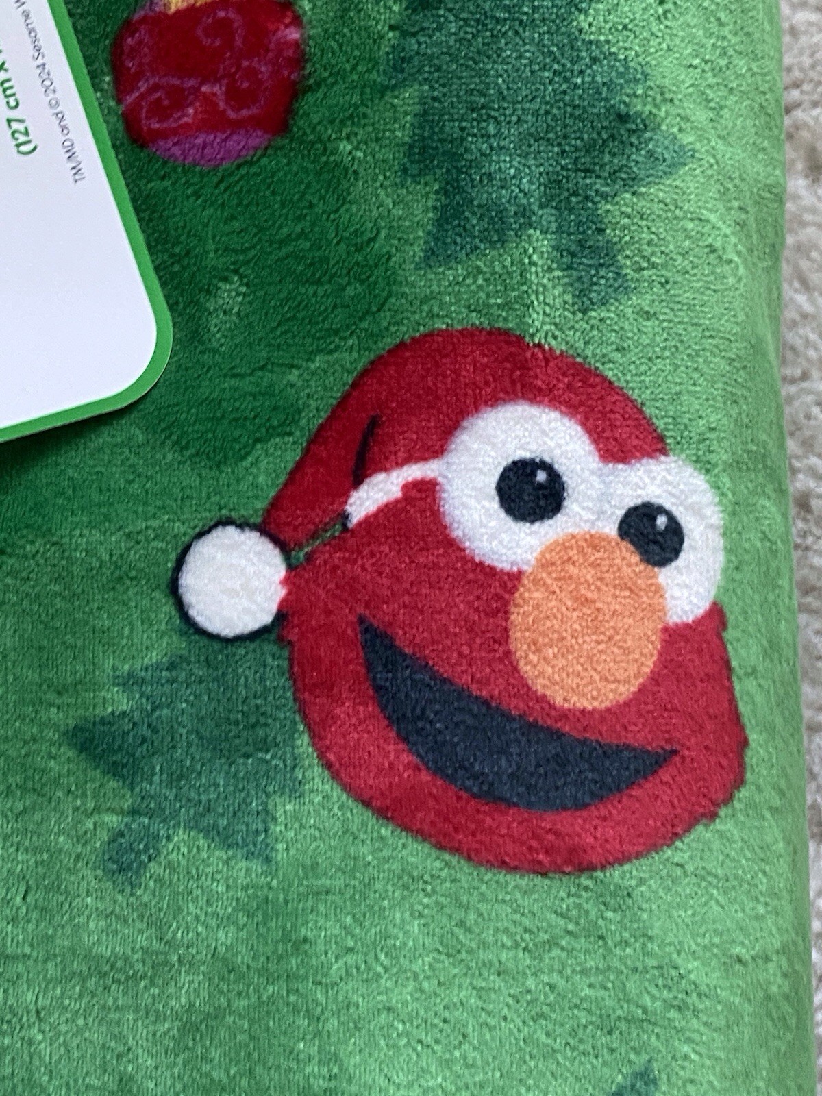 Sesame Street Christmas W/Sherpa Throw Blanket Elmo Cookie Monster Big Bird NEW