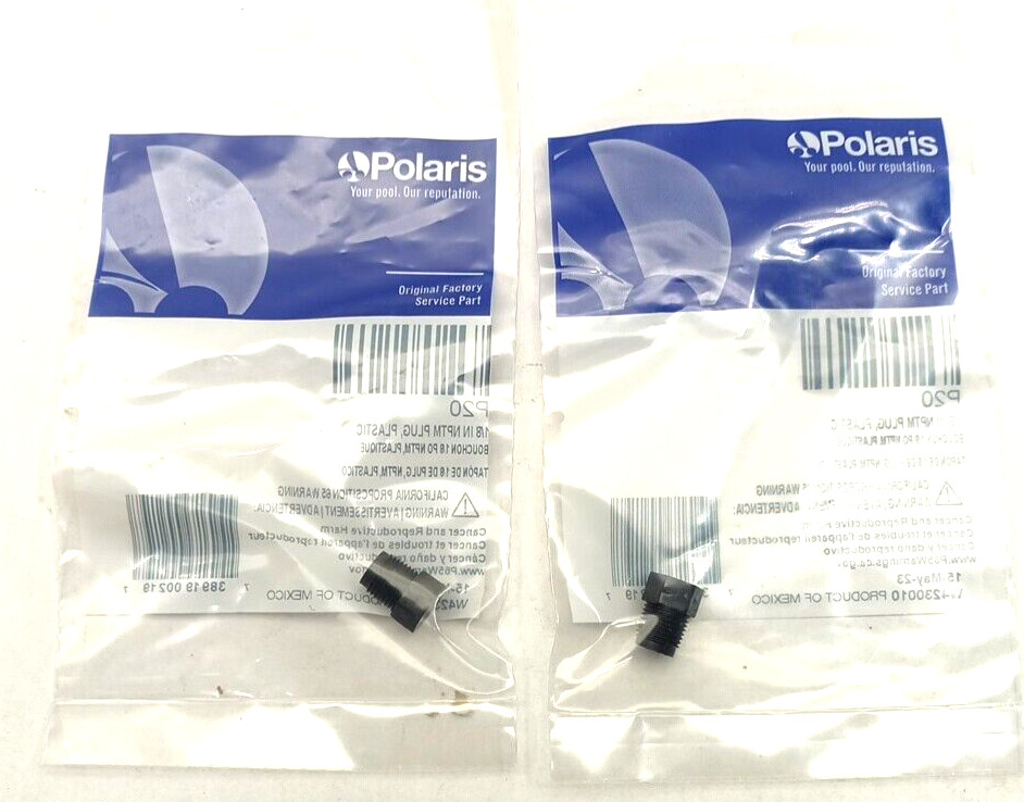 LOT OF 2 Polaris Cleaner PB4-60 Booster Pump Plug P20 P-20 1/8" Male Thread