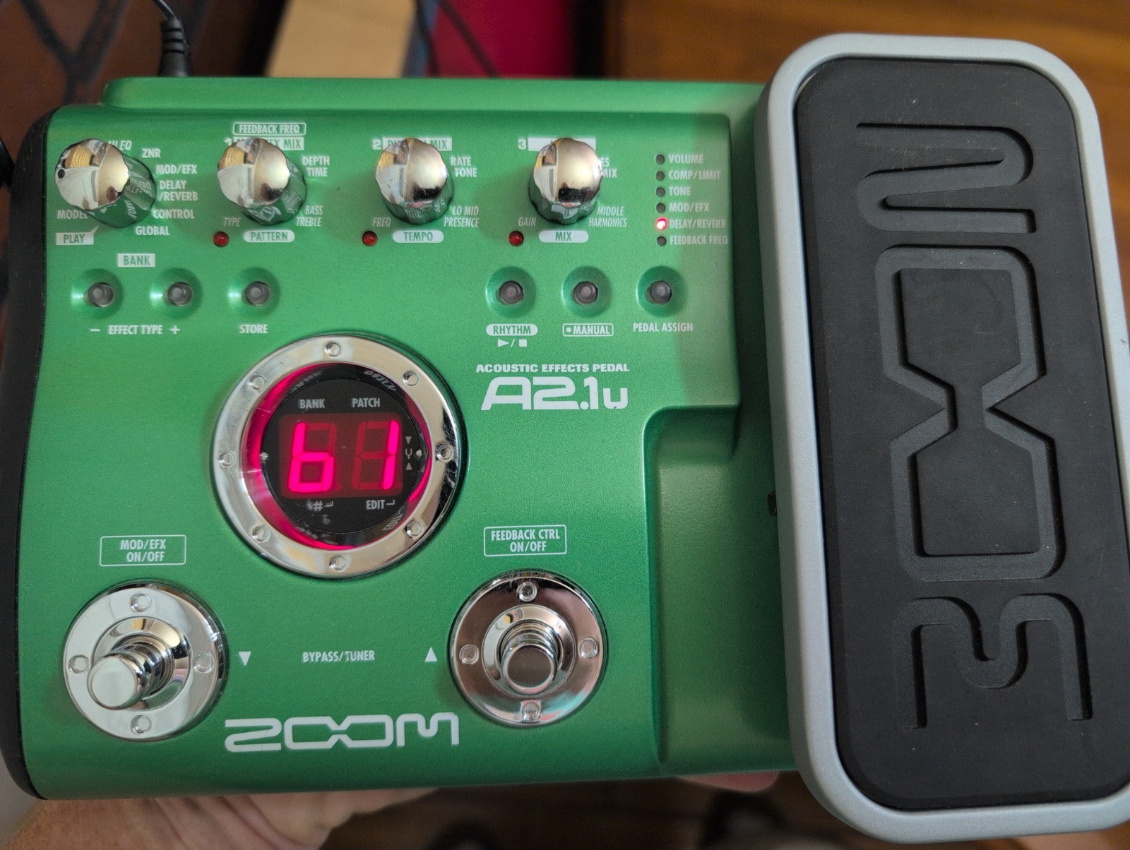 ZOOM A2.1u Acoustic Guitar Multi-Effects Pedal Processor USB Interface Tested