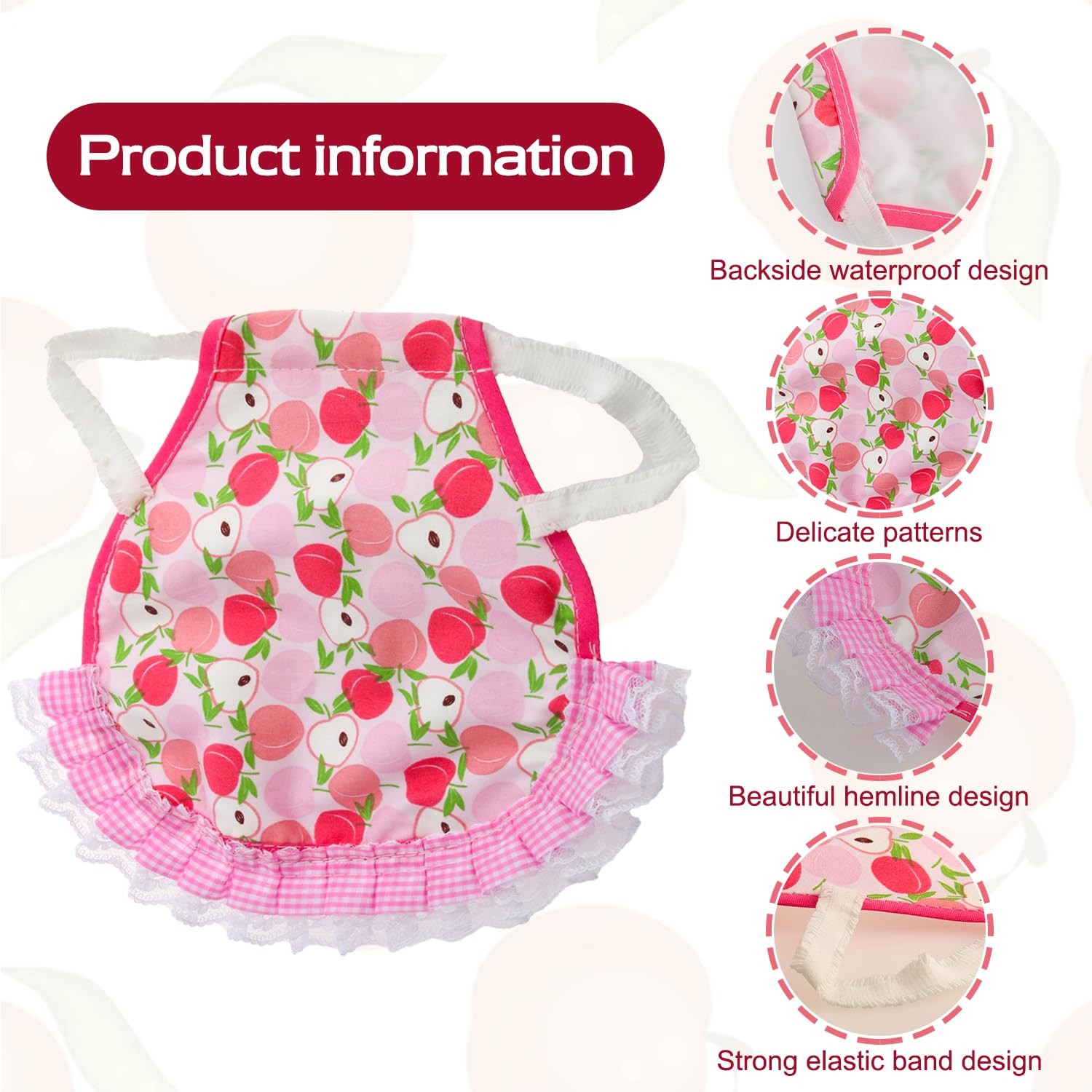 Chicken Saddle 6PCS Hen Wing Back Protector Poultry Apron Elastic Strap Jacket