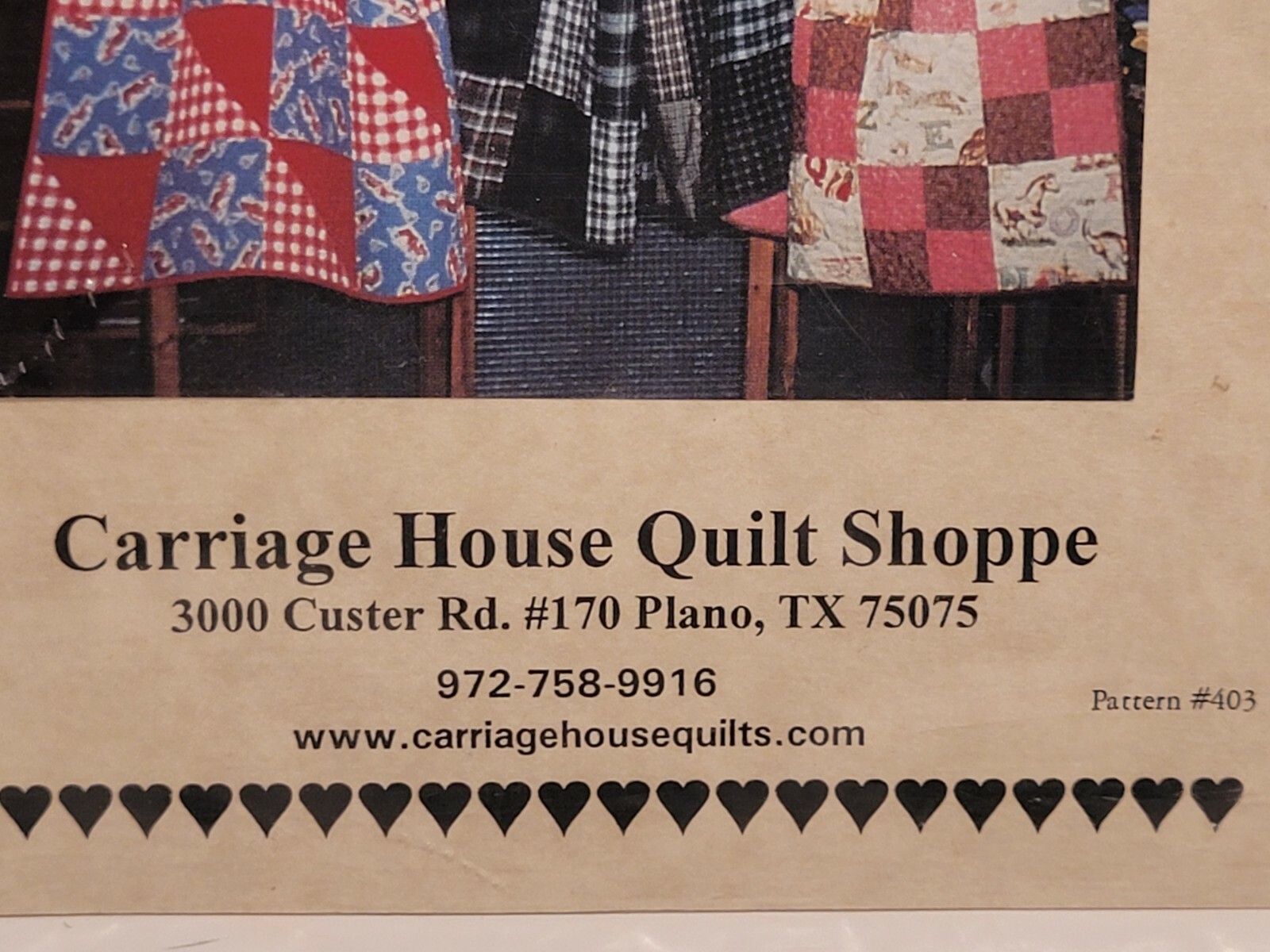 Carriage House Quilt Shoppe Nap Quilt Pattern Patchwork Quilting Sewing