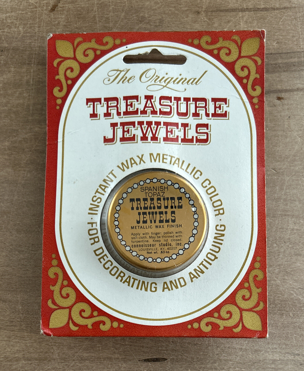 The Original Treasure Jewels SPANISH TOPAZ Wax Metallic Decorating Antiquing NOS