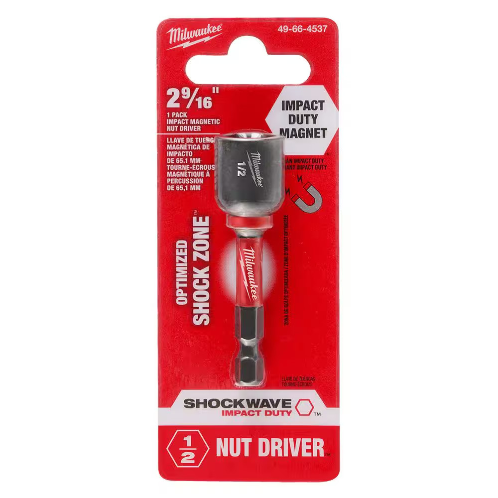 SHOCKWAVE Impact Duty 1/2 In. X 2-9/16 In. Alloy Steel Magnetic Nut Driver (1-Pa