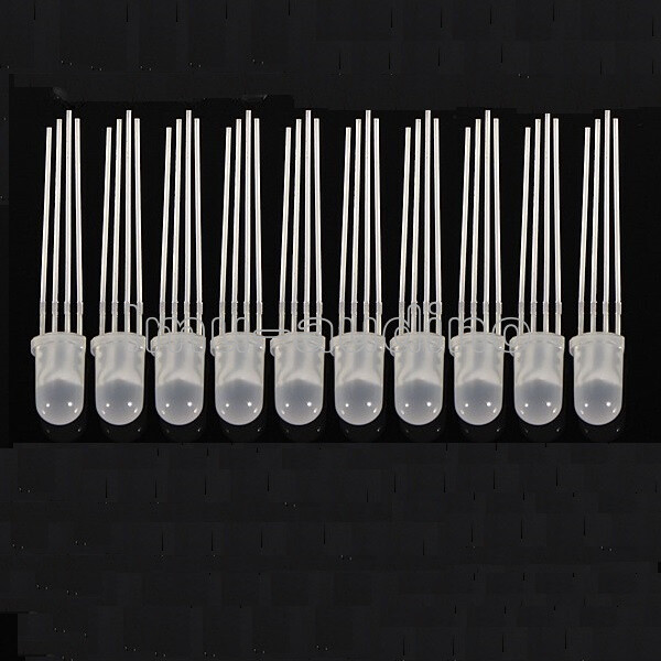 15Pcs RGB 4 PIN F5 5MM LED Common Cathode Super Bright Bulb Lamp