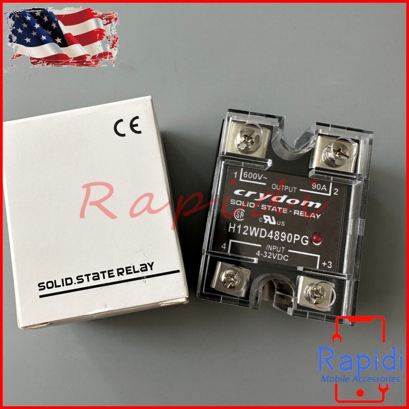 New For Crydom H12WD4890PG Module Solid State Relay 4-32VDC 90A Load 600VDC