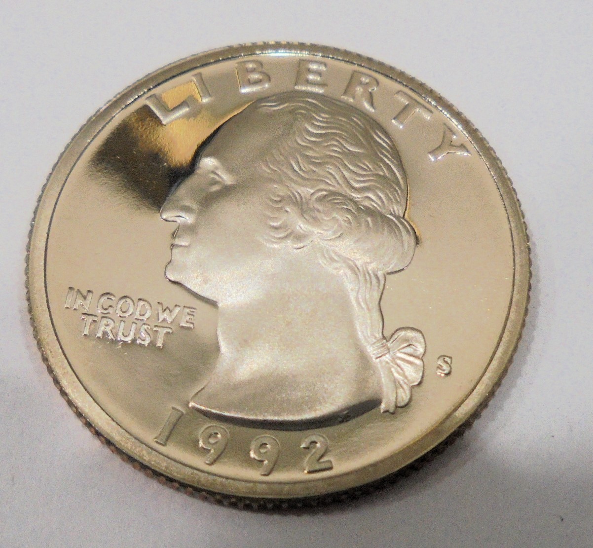 NICE 1992 s Proof Washington Quarter Deep Cameo # 151