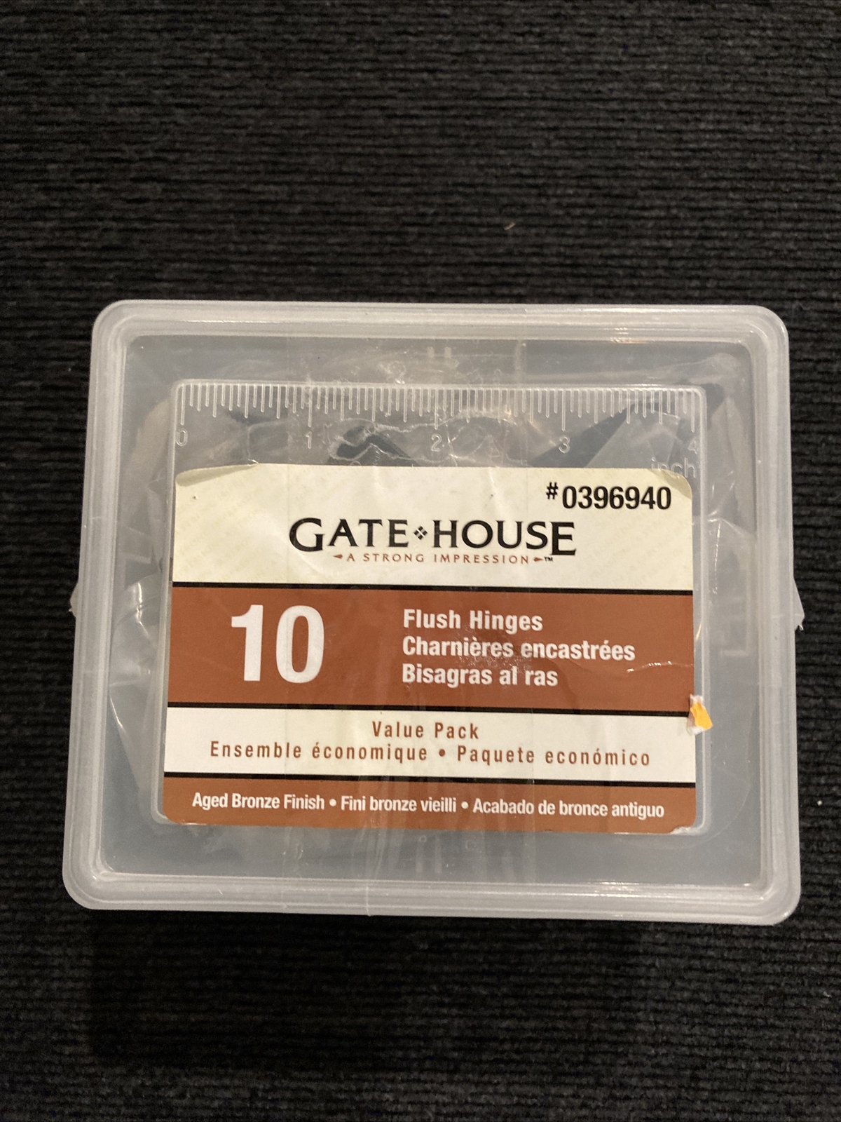 LOT of 10 Gatehouse Aged Bronze Surface Self Closing Cabinet Door FLUSH HINGES