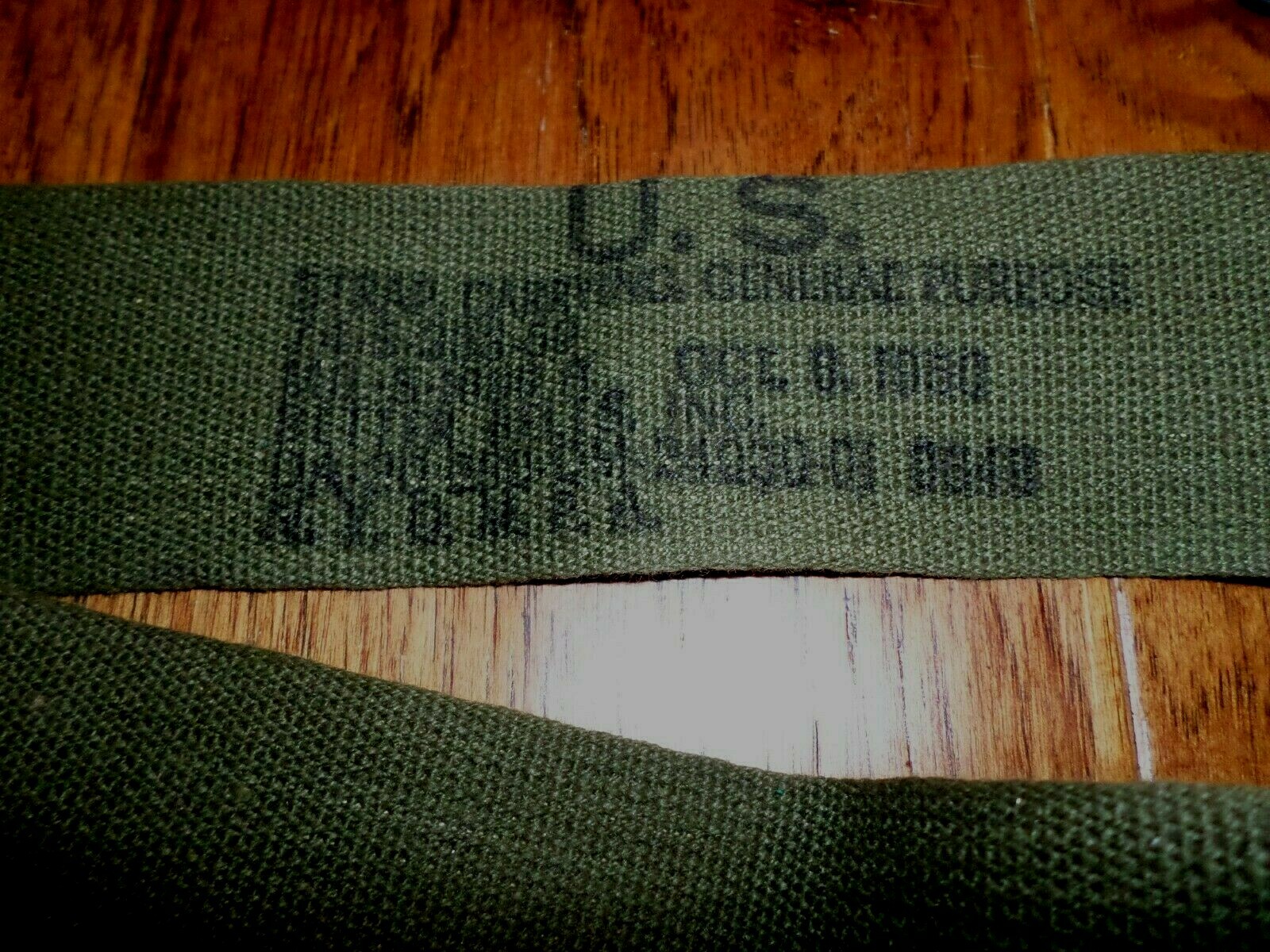 GENUINE U.S MILITARY ISSUE UTILITY STRAP DATED 1950 VIETNAM KOREAN WAR ERA