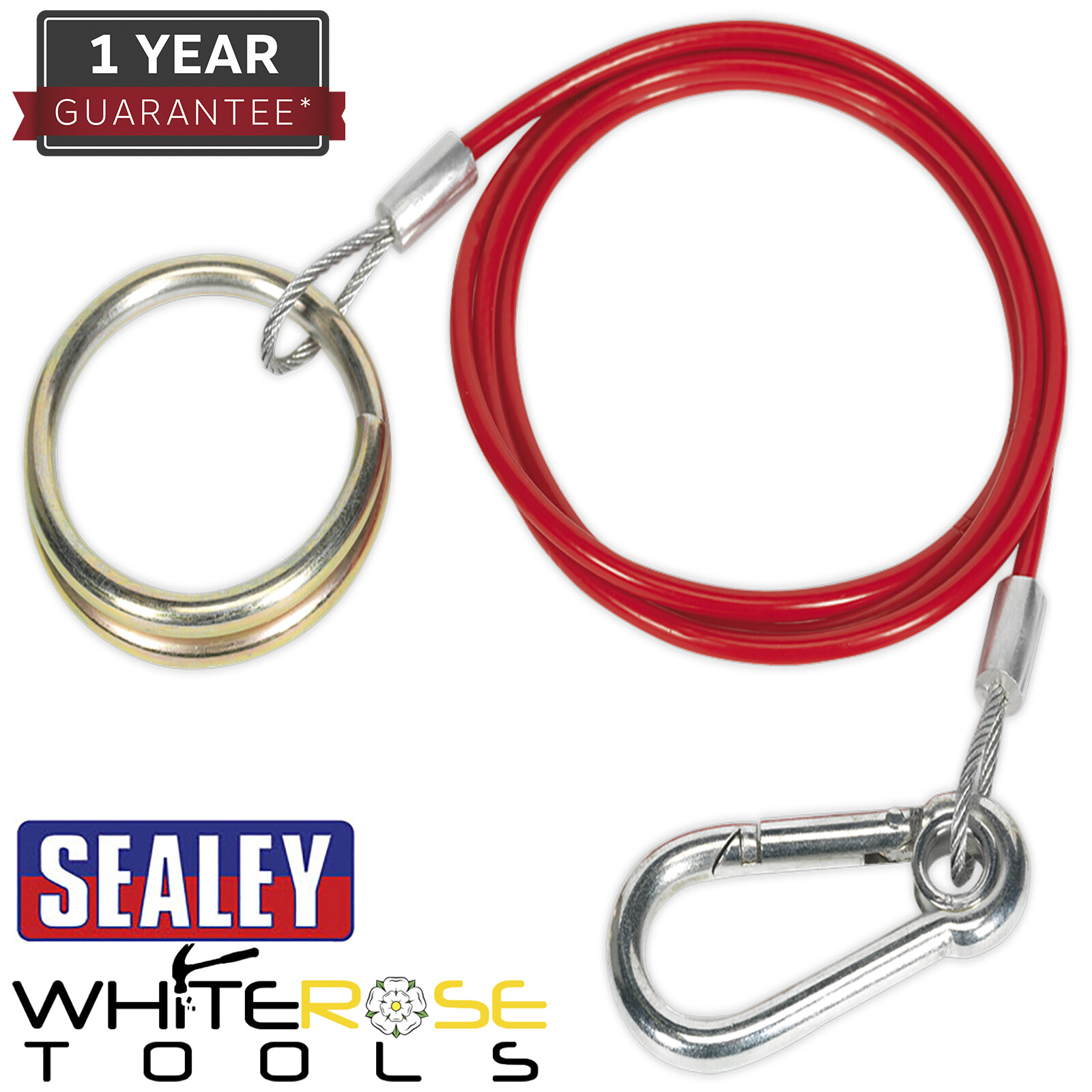 Sealey Breakaway Cable 1m x 2mm Brake Safety Caravan Trailer Heavy Duty